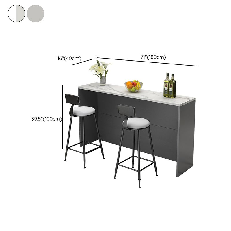 Indoor Contemporary Bar Dining Table Rectangle Stone Bar Table Clearhalo 'Bar Furniture' 'Bar Tables' 'bar_tables' 'furn' 'furn_bar_tables' 'Furniture' 'Kitchen & Dining Furniture' 1200x1200_ab6c01d6-c479-4017-a789-336cf9ab1171