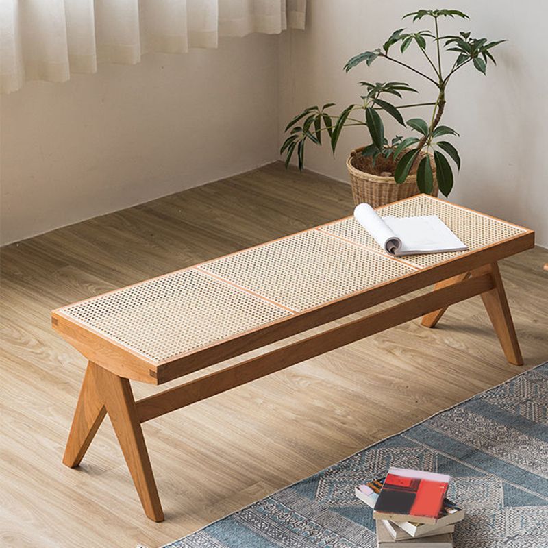 11.7-inch Width Tropical Entryway Bench Solid Wood Seating Bench Clearhalo 'Benches' 'Chairs & Seating' 'furn' 'furn_benches' 'Furniture' 'Living Room Furniture' 1200x1200_ab6c3805-2d80-40fc-bff3-401f03bd77b8