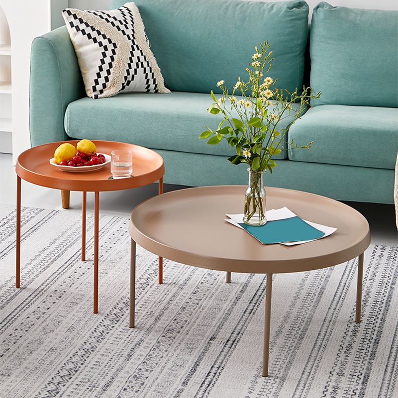 Mid-Century Modern Tray Top Coffee Table 4 Legs Iron Cocktail Table Clearhalo 'Coffee & Accent Tables' 'Coffee Tables' 'coffee_tables' 'furn' 'furn_coffee_tables' 'Furniture' 'Living Room Furniture' 1200x1200_ab6f9597-e508-4789-a953-75afc0d70a21