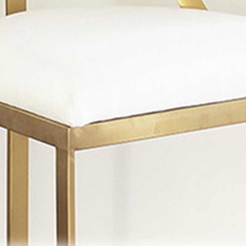 Sgabello imbottito in tessuto da baramello in metallo glam in finitura opaca per interno