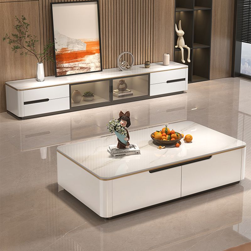 Block Slate Coffee Cocktail Table with 4 Storage Drawers Rectangle Clearhalo 'Coffee & Accent Tables' 'Coffee Tables' 'coffee_tables' 'furn' 'furn_coffee_tables' 'Furniture' 'Living Room Furniture' 1200x1200_ab74a0b4-42b2-411c-8eb7-62e7c74d321c