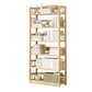 Contemporary Open Shelf Bookcase Wood Bookshelf with Shelves for Living Room