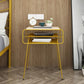 Iron Accent Table Nightstand Contemporary Bedside Cabinet with 2 Shelves ,21" Tall Clearhalo 'Bedroom Furniture' 'furn' 'furn_night_stand' 'Furniture' 'night_stand' 'Nightstands' 1200x1200_ab75172f-5a1c-42af-8688-3323eec142d8