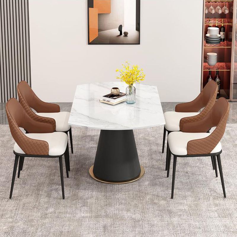 Chaise de salle à manger de cuisine glamour des jambes en métal ouvri