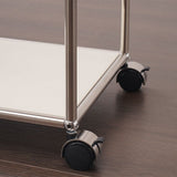 16.5" W Square End Table Modern 1-Shelf Side Table with Casters