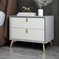 Solid Wood Accent Table Nightstand Glam Night Table with 2-Drawer Clearhalo 'Bedroom Furniture' 'furn' 'furn_night_stand' 'Furniture' 'night_stand' 'Nightstands' 1200x1200_ab780a77-c57d-403f-afa3-02e2cdf3d92f
