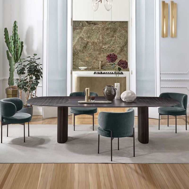 Modern Style Velvet Side Chair Arm Metal Side Chair for Home Use Clearhalo 'Dining Chairs' 'Dining Tables & Seating' 'dining_chair' 'furn' 'furn_dining_chair' 'Furniture' 'Kitchen & Dining Furniture' 1200x1200_ab787eef-206a-4db2-9bf5-03e2d6d7e7ec