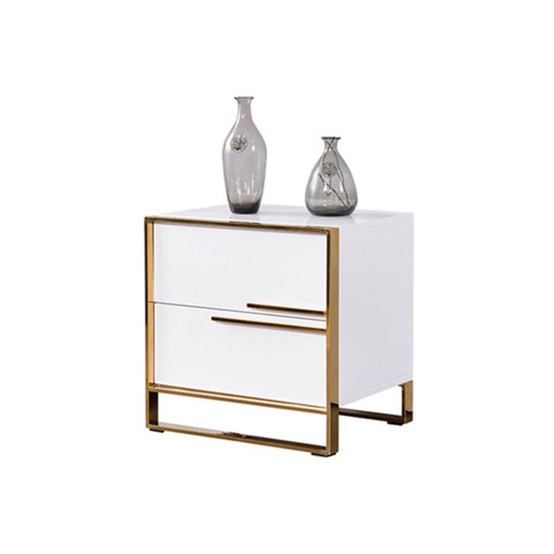 Tableau de nuit de 2 dessins 19.67 "Armoire de chevet glamour en bois massif de haut