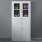 Light Gray File Cabinet Vertical Fireproof File Cabinet with Locking Drawers for Office