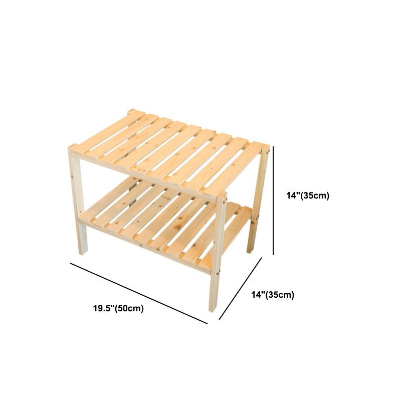 Modern natuurlijk nachtkastje 14 "hoog bedkast met plank