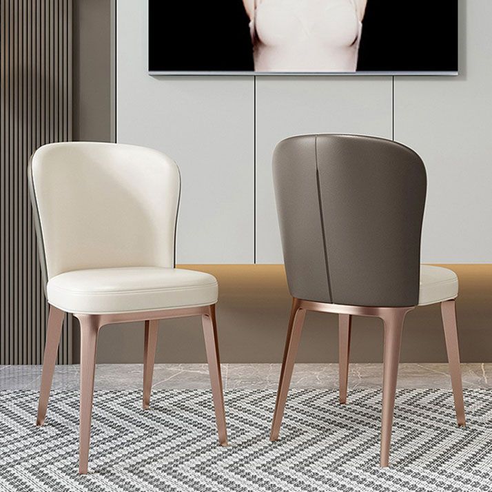 Nordic Style Metal Dining Chairs Leather Dining Parsons Chair for Restaurant Use Clearhalo 'Dining Chairs' 'Dining Tables & Seating' 'dining_chair' 'furn' 'furn_dining_chair' 'Furniture' 'Kitchen & Dining Furniture' 1200x1200_ab7b8ace-7ac4-4573-9931-97f1aafda78f