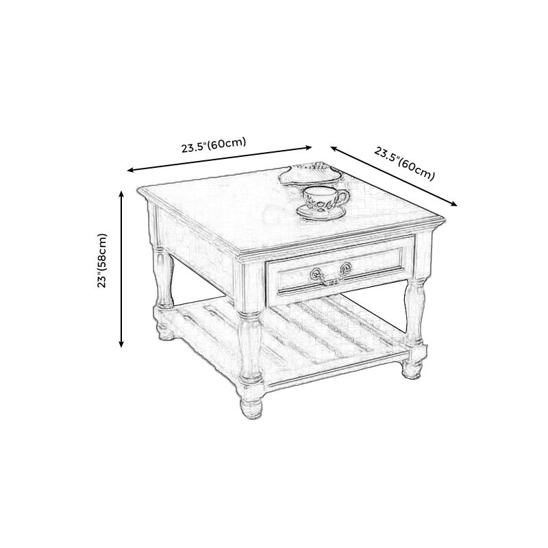 Tavolino in legno di campagna francese tavolino a doppio livello di divano laterale con conservazione