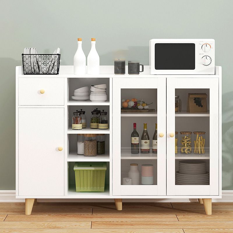 Scheda in legno ingegnerizzato in stile moderno con porta e cassetto