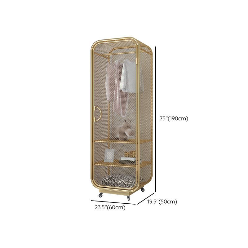 Contemporary Wardrobe Closet Metal Wardrobe Cabinet for Bedroom Clearhalo 'Armoires & Wardrobes' 'armoires_wardrobes' 'Bedroom Furniture' 'furn' 'furn_armoires_wardrobes' 'Furniture' 1200x1200_ab7e4289-d374-4035-8c80-61d4604c2319