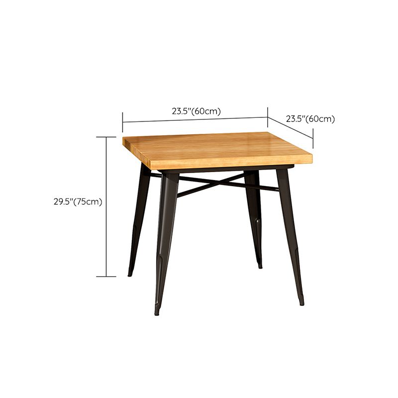 Rectangle Black Base Dining Table Industrial Wood Table for Bar Clearhalo 'Dining Tables & Seating' 'Dining Tables' 'dining_table' 'furn' 'furn_dining_table' 'Furniture' 'Kitchen & Dining Furniture' 1200x1200_ab8170c4-3bf4-487b-b81b-21898fdccb7e