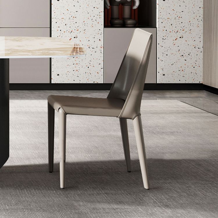 Sedie da pranzo e accento in pelle finta moderna per sala da pranzo