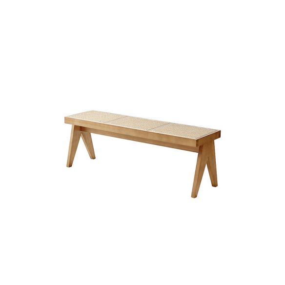 Tropical Seating Bench Wooden Entryway and Bedroom Bench , 15" W