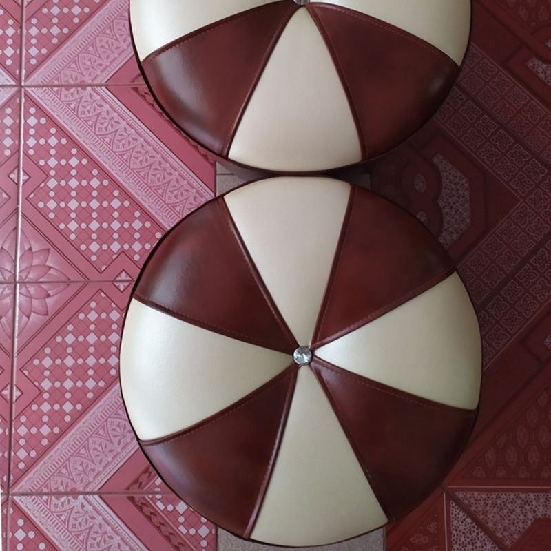 Dark Brown Round Pouf Stain Resistant Color Piece Pouf for Living Room Clearhalo 'furn' 'furn_ottomans_poufs' 'Furniture' 'Living Room Furniture' 'Ottomans & Poufs' 'ottomans_poufs' 1200x1200_ab8772f0-a495-42b9-8afc-c6945694a143