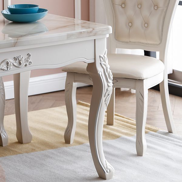 Vitoria Rectangle Shape Marble Table White Standard Dining Table for Kitchen Clearhalo ' dining_table' 'Dining Tables & Seating' 'Dining Tables' 'furn' 'furn_dining_table' 'Furniture' 'furniture_dining_table' 'Kitchen & Dining Furniture' 'kitchen&dining_furn' 'kitchen' 'kitchen_dining_table' 1200x1200_ab87e13d-e2c2-4272-b1c6-a4536e99a111