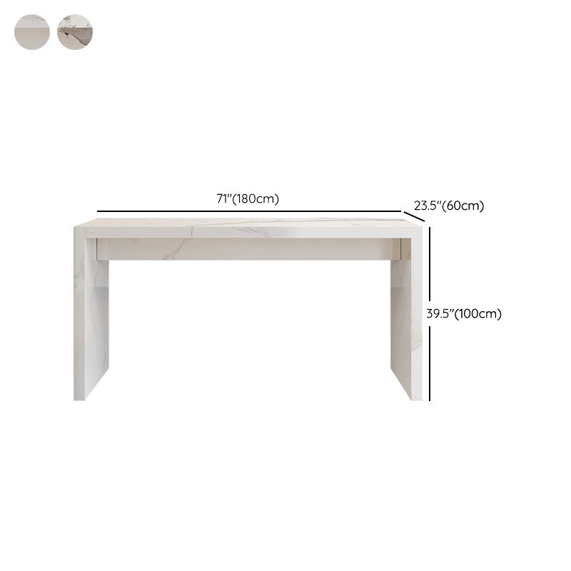 Slate Rectangular Table, Modern Minimalist Home White Bar Table Clearhalo 'Bar Furniture' 'Bar Tables' 'bar_tables' 'furn' 'furn_bar_tables' 'Furniture' 'Kitchen & Dining Furniture' 1200x1200_ab889291-8bec-44e7-9d05-d89fd9f0c5b8