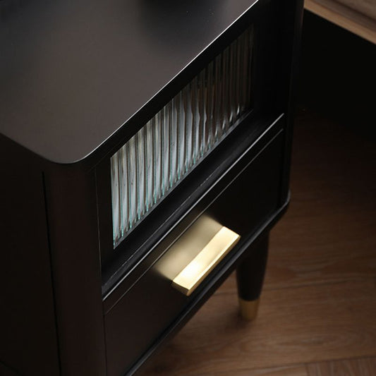 Mesa de acento contemporánea Mesa de noche de madera sólida con cajón