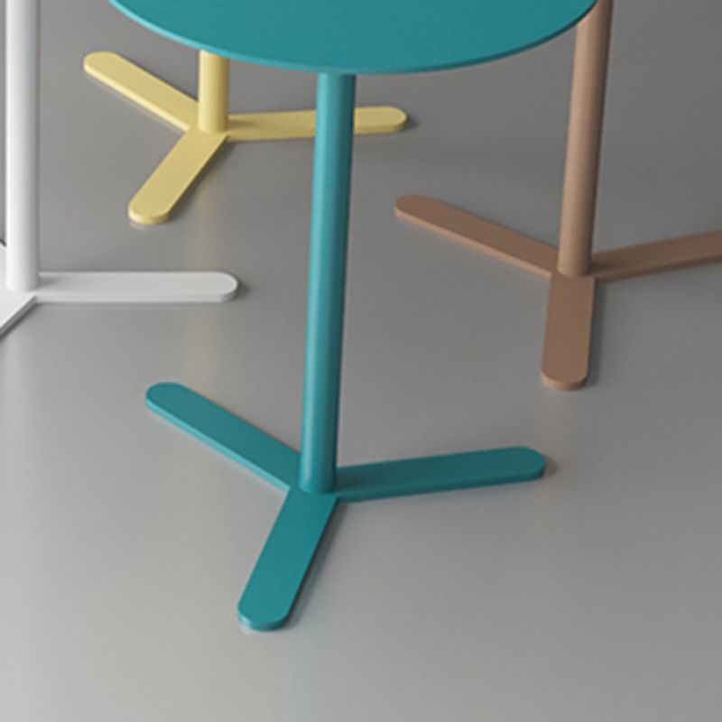 Mid-Century Metal Side End Table Pedestal Corner Table for Living Room