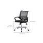 Silla de oficina giratoria contemporánea, escritorio de microfibra, silla con respaldo medio