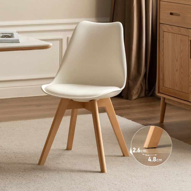 Glam Style Upholstered Armless Dining Chairs with Wooden Legs Side Chairs for Home Use Clearhalo ' kitchen&dining_furn' 'Dining Chairs' 'Dining Tables & Seating' 'dining_chair' 'Furniture' 'furniture_dining_chair' 'Kitchen & Dining Furniture' 'kitchen' 1200x1200_ab8d4973-0e83-47a5-87d4-66bf3d9f2889