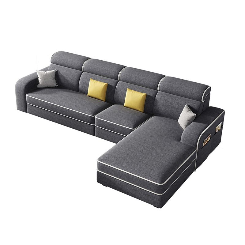 Contemporary High Back Sectionals 29.53" Square Arm Sofa with Storage Clearhalo 'furn' 'furn_sectionals' 'Furniture' 'furniture_sectionals' 'kitchen' 'kitchen_sectionals' 'Living Room Furniture' 'Sectionals' 1200x1200_ab8dc559-88a8-4b45-addb-1467728c57ba
