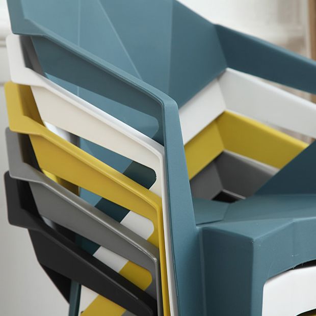 Modern Plastic Dining Arm Chairs Open Back Stacking Dining Armchairs Clearhalo ' kitchen&dining_furn' 'Dining Chairs' 'Dining Tables & Seating' 'dining_chair' 'furn' 'furn_dining_chair' 'Furniture' 'furniture_dining_chair' 'Kitchen & Dining Furniture' 'kitchen' 1200x1200_ab8dfb21-83f7-4f6b-b80c-b92483587df4