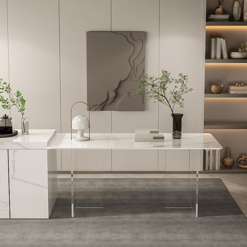 Designer Style Sintered Stone Dining Set Rectangle 1/5/7 Pieces Dining Table with Chairs Clearhalo 'Dining Room Sets' 'Dining Tables & Seating' 'dining_room_set' 'furn' 'furn_dining_room_set' 'Furniture' 'furniture_dining_room_set' 'Kitchen & Dining Furniture' 1200x1200_ab8e4984-7e4d-4490-8e98-d1a3be26f5c3