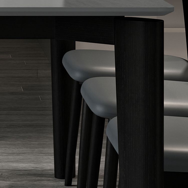 Tavolo da pranzo moderno della metà del secolo Tavolo da pranzo in pietra rettangolo con 4 gambe