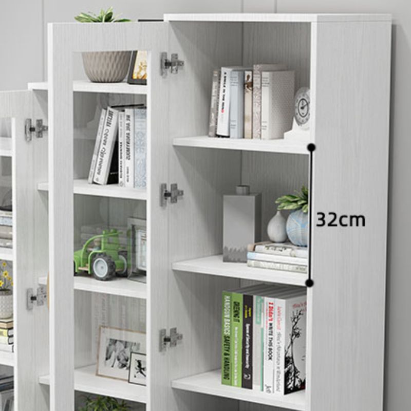 Closed Back Engineered Wood Bookshelf Standard Contemporary Bookcase