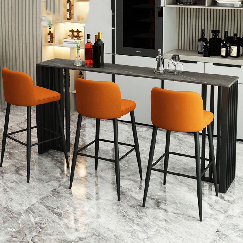 Industrielles 1/2/4-teiliges Bartisch-Set, rechteckiger Bartisch mit hohen Metallhockern