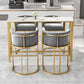 Glam Backrest Counter Stool Iron Household Bar Stool with Velvet Cushion and Pedal Clearhalo 'Bar Furniture' 'Bar Stools' 'bar_stools' 'furn' 'furn_bar_stools' 'furniture_bar_stools' 'Kitchen & Dining Furniture' 'kitchen&dining_furn' 'kitchen' 'kitchen_furn' Furniture' 1200x1200_ab91cbfc-e39c-44fa-9112-76b44bcc9b73