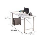 Contemporary Engineered Wood Desk H-Shape Base Desk for Home Office Clearhalo 'furn' 'furn_office_desk' 'Furniture' 'Office Desks' 'Office Furniture' 'office_desk' 1200x1200_ab91ec27-f149-4ecb-b6e0-dc476603f734