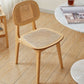 Rubber Wood Armless Dining Chairs Scandinavian Open Back Dining Side Chair
