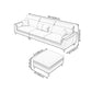Faux Leather Pillow Top Arm Sectional 39.37"High Modern Sofa and Chaise Clearhalo 'furn' 'furn_sectionals' 'Furniture' 'furniture_sectionals' 'Living Room Furniture' 'Sectionals' 1200x1200_ab93ef61-cf6d-47df-8f4e-d6d86d06acf9