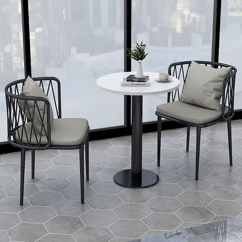 Glam Metal Dining Room Chairs Cross Back Side Chair for Restaurant Use Clearhalo ' kitchen&dining_furn' 'Dining Chairs' 'Dining Tables & Seating' 'dining_chair' 'furn' 'furn_dining_chair' 'Furniture' 'furniture_dining_chair' 'Kitchen & Dining Furniture' 'kitchen' 1200x1200_ab959657-3d70-4087-bda0-9ad7e9152b1c