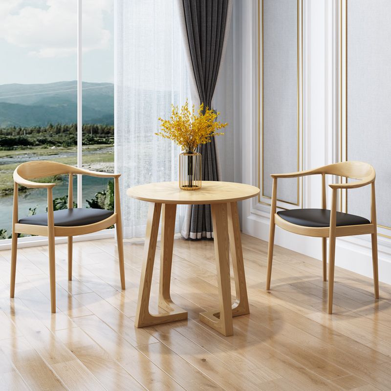 Traditional Wood Dining Arm Chair PU Leather Side Chair for Restaurant Use Clearhalo ' kitchen&dining_furn' 'Dining Chairs' 'Dining Tables & Seating' 'dining_chair' 'furn' 'furn_dining_chair' 'Furniture' 'furniture_dining_chair' 'Kitchen & Dining Furniture' 'kitchen' 1200x1200_ab962dbc-fa53-460b-8108-d72a8baa4b6c