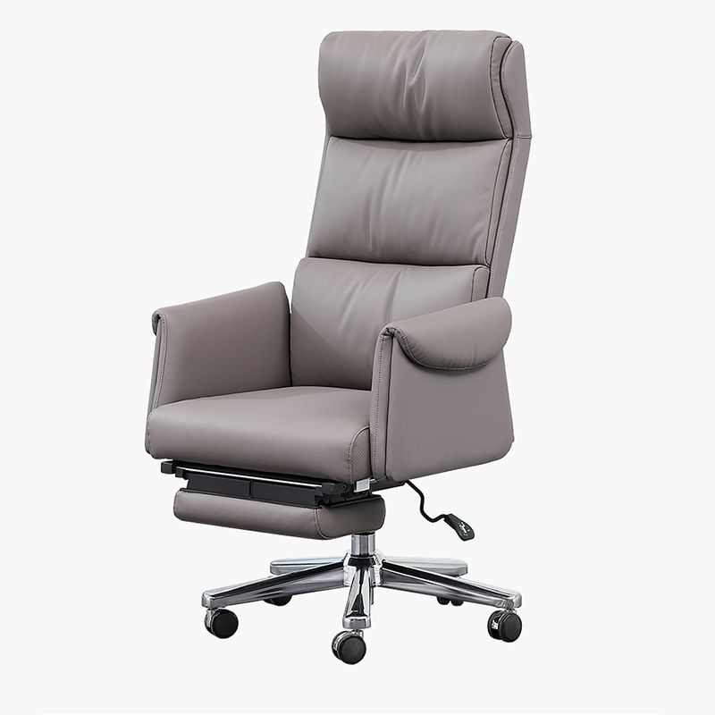 Contemporary Adjustable Faux Leather Chair Executive High Back Swivel Chair Clearhalo 'furn' 'furn_office_chair' 'Furniture' 'Office Chairs' 'Office Furniture' 'office_chair' 1200x1200_ab9642ad-5ba1-4f3a-8bb5-0c62f2725fd7