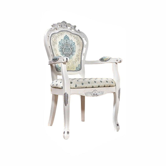 Victorian Fabric Home Arm Chair King Louis Back Matte Finish Dining Chair (Set of 2) Clearhalo ' kitchen&dining_furn' 'Dining Chairs' 'Dining Tables & Seating' 'dining_chair' 'furn' 'furn_dining_chair' 'Furniture' 'furniture_dining_chair' 'Kitchen & Dining Furniture' 'kitchen' 1200x1200_ab98b300-269a-47e5-bc61-eaba763da42b