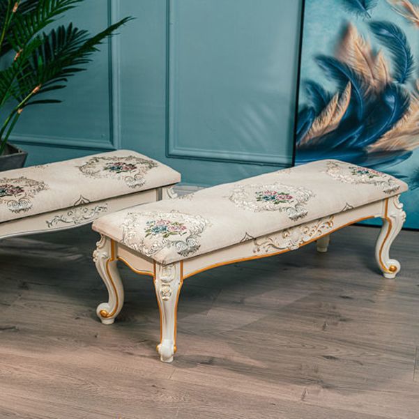 13.8" W Victorian Bench Manufactured Wood Cushioned Seating Bench Clearhalo 'Benches' 'Chairs & Seating' 'furn' 'furn_benches' 'Furniture' 'Living Room Furniture' 1200x1200_ab99e82b-ead9-401f-b19d-637b1779fccd