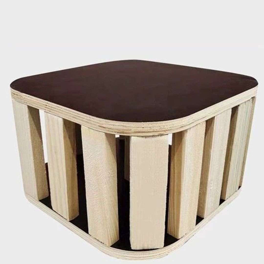 Mid-Century Modern Pouf Ottoman Faux Leather Upholstered Square Ottoman with Chair Legs Clearhalo 'furn' 'furn_ottomans_poufs' 'Furniture' 'Living Room Furniture' 'Ottomans & Poufs' 'ottomans_poufs' 1200x1200_ab9b1a98-a26c-4a60-9bbb-ac61a1963566