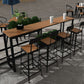 Industrial 41.3"H Bar Table Rectangular Wooden Top Table for Patio Clearhalo 'Bar Furniture' 'Bar Tables' 'bar_tables' 'furn' 'furn_bar_tables' 'Furniture' 'Kitchen & Dining Furniture' 1200x1200_ab9bb95f-9b4e-4da0-9f0a-104e77f2e1bd