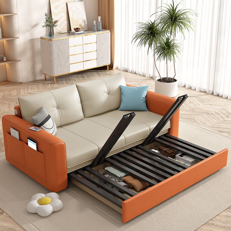 39" Wide Scandinavian Sofa Futon White Pillow Included Sleeper Sofa Clearhalo 'furn' 'furn_futons' 'Furniture' 'Futons & Daybeds' 'Futons' 'Living Room Furniture' 1200x1200_ab9c17be-9bde-42c4-8527-4add65fcef5f