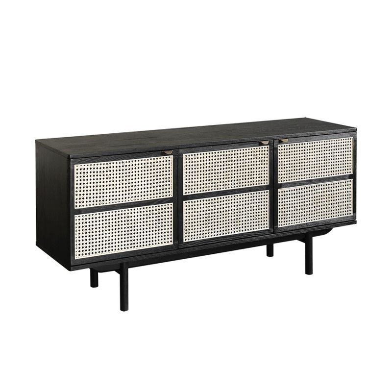 Gabinetto di sideboard del soggiorno in legno di pino mobile server moderno con archiviazione