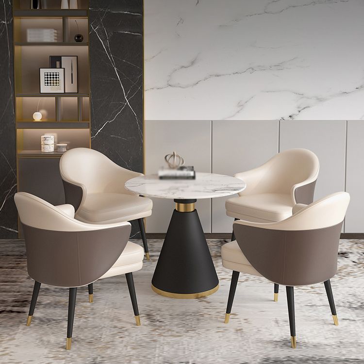 Contemporary Design 1/4/5 Pieces Dining Set Round Dining Room Table Set Clearhalo 'Dining Room Sets' 'Dining Tables & Seating' 'dining_room_set' 'furn' 'furn_dining_room_set' 'Furniture' 'furniture_dining_room_set' 'Kitchen & Dining Furniture' 'kitchen&dining_furn' 'kitchen' 1200x1200_ab9f05ab-488d-439a-b297-5c957a1d930e