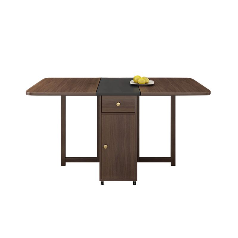 Mid-Century Modern Dining Room Table Drop-Leaf Table with Ash Solid Wood Base,59"L x 29.1"H Clearhalo ' dining_table' 'Dining Tables & Seating' 'Dining Tables' 'furn' 'furn_dining_table' 'Furniture' 'furniture_dining_table' 'Kitchen & Dining Furniture' 'kitchen&dining_furn' 'kitchen' 'kitchen_dining_table' 1200x1200_aba08a75-950e-44bc-a7c4-d3ff2b95f136