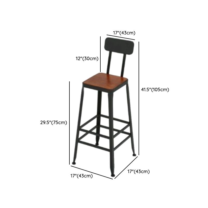 Juego de mesa de bar industrial, juego de mesa y taburete rectangulares de madera maciza de 1/4 piezas